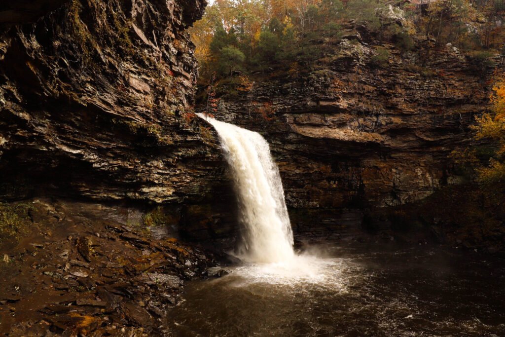 A waterfall in Petit Jean State Park Arkansas. 