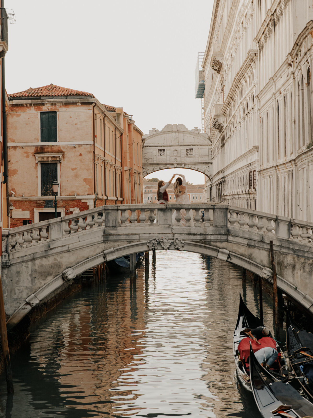 LGBTQIA+ elopement with Bridge of Sighs in Venice, Italy. 
