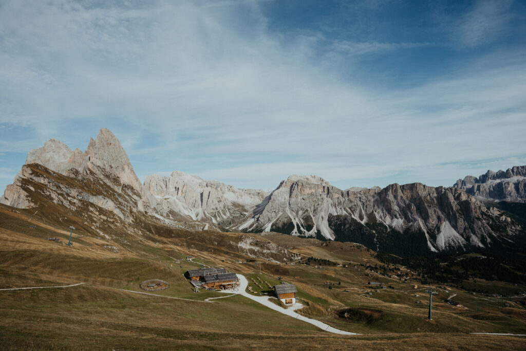 Seceda Ridgeline in the Dolomites, Italy. 